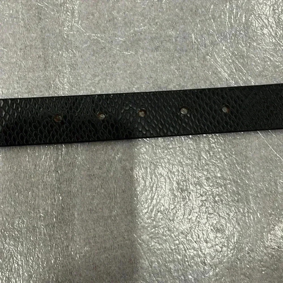 [40-42”]Eternity Black Croc Embossed Leather  1.2” Women’s Snap Belt - Picture 4 of 6